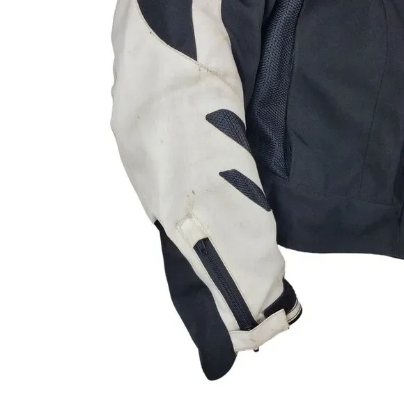 ALPINESTARS Jacket Adult XL White Black Spell Out Motorcycle Full Zip w/ Armour - Picture 2 of 14